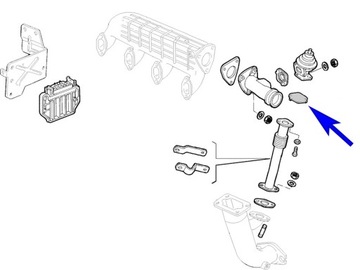 Прокладка крышки EGR Fiat Ducato 2.3 2.5 2.8 JTD