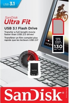 Флеш-накопитель SANDISK Cruzer Ultra Fit емкостью 64 ГБ