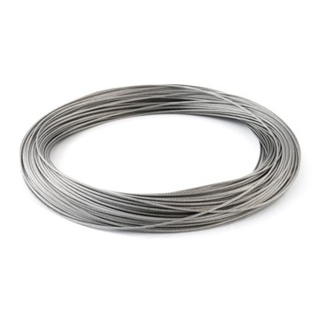 Lina linka stalowa NIERDZEWNA INOX Kwasoodporna splot 7x19 2,5mm 1m