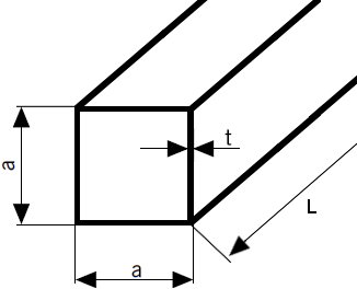 Profil kwadratowy nierdzewny sur 60x60x4 1500mm