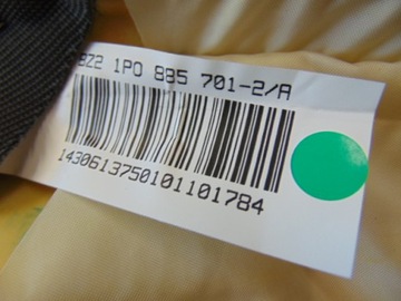 фото thumb №9, Подушка безопасности сиденья левый зад seat leon ii 1p0885701a