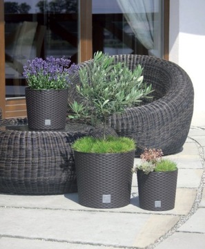 FlowerPot + Anthracite Cover Anthracite Covert 25x23 см