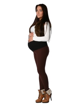 LEGGINSY CIĄŻOWE z kieszeniami OCIEPLANE C3Z S/36