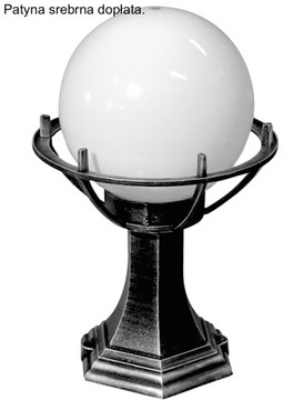 Lampa ogrodowa, parkowa wys. 39 cm, kula fi 20 lampa z aluminium