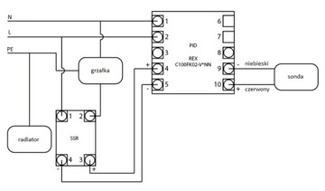 РЕГУЛЯТОР ТЕМПЕРАТУРЫ REX-C100 + SSR 25A + ЗОНД