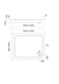 Schedpol Grawello Поддон для душа прямоугольный 80x100 см 3.018