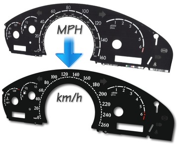 Стрелка одометра Мерседес W220, замена миль в час на км