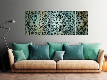 OBRAZ DO SALONU MANDALA 5cz 200x80cm f-A-0508-b-n