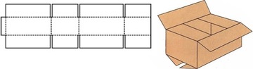 OPAKOWANIA -10szt pudełka kartony 250x200x100mm XS