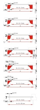 ВНУТРЕННИЕ КАССЕТНЫЕ РОЛЬСТАВНИ AL, размеры 46x150 A