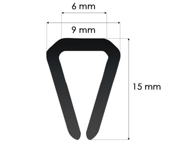 Uszczelka Krawędziowa Krawędź Rant 6mm S-1087 10m
