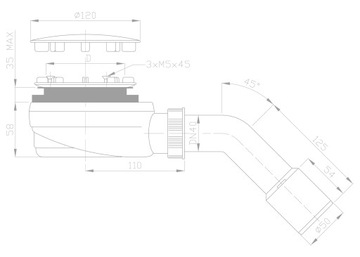 Сифон для душа 90мм R580 RADAWAY