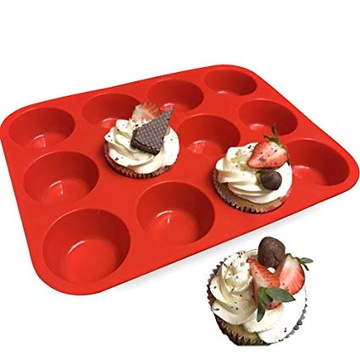 FORMA silikonowa DO MUFFINEK FOREMKA do GALARET DESERÓW BABECZEK 12szt