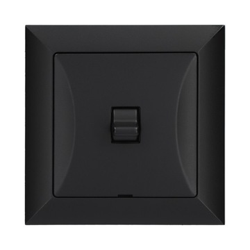 Одинарный переключатель AMERICAN OPAL-BIS BLACK