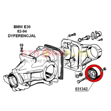 ВТУЛКА ДИФФЕРЕНЦИАЛА BMW 3 E30 E36 COMPACT Z3