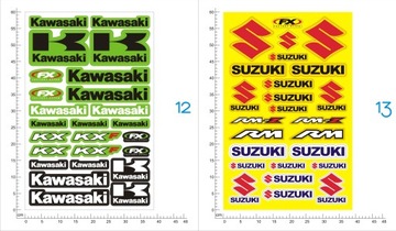 ПЕЧАТЬ НАКЛЕЙКОВ ДЛЯ ТЮНИНГА МОТОРА, большой набор 60 х 44см
