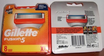 Gillette Fusion 5 новых сменных стержней для ножей, 8 упаковок, Великобритания, b/pd