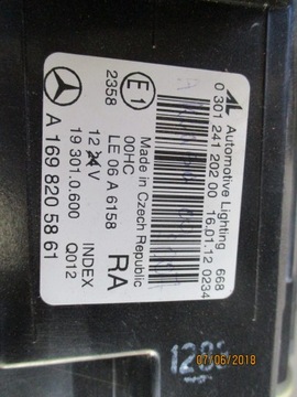 фото thumb №6, 389/6 лампа передняя правая mercedes a klasa w169