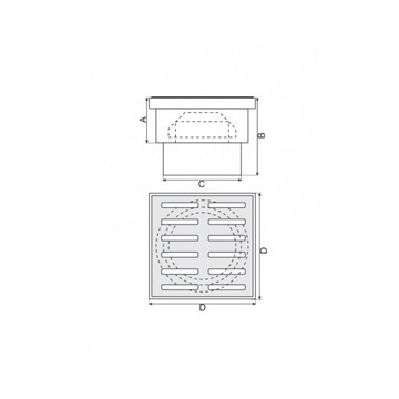 ДРЕНАЖ МАРКИ FI 50 10x10 ПРЯМОЙ, СЕРЫЙ ПЛАСТИК