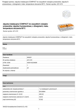 электрический быстроразъемный разъем 5х2,5 4мм WAGO 221-415