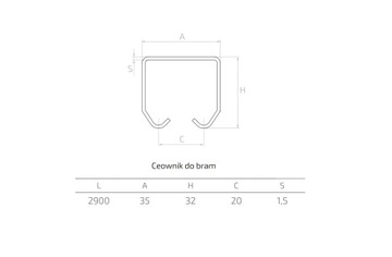 РЕЛЬСОВАЯ ВЕШАЛКА 35x32 откатно-подвесные ворота