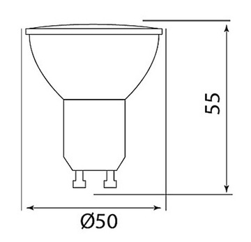 Żarówka ledowa LED SMD GU10 na 230V 1W zimna