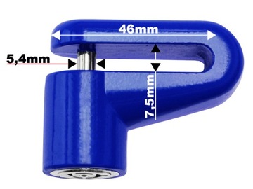 ЗАМОК ТОРМОЗНОГО ДИСКА СИНИЙ НАВЕСНОЙ ЗАМОК