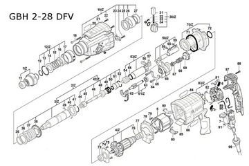 Переключатель Bosch GBH 2-26DRE/DFR. ГБХ 2-28ДВ/ДВФ