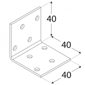 Угол Узла КМ1 разъем Ciesielski 40x40x40x2 50sztuk