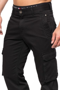 БРЮКИ-КАРГО МУЖСКИЕ STANLEY JEANS, ЧЕРНЫЕ - 110см/L33