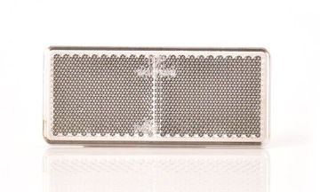 Biały Prostokąt Odblaskowy Przyklejany WAŚ - Odblask Prostokąt 96x42mm