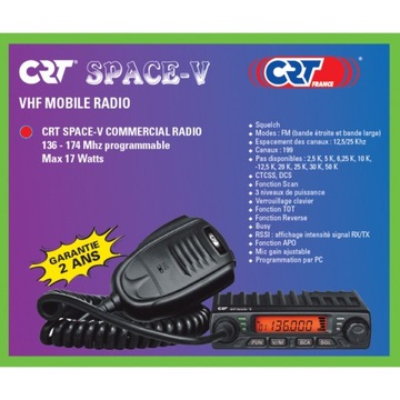 CRT SPACE V mikro radiotelefon VHF 136-174MHz 17W