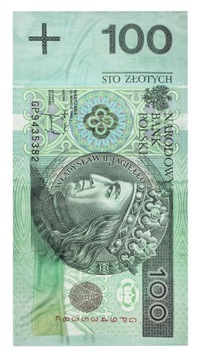 RĘCZNIK MILIONERA banknot 100 zł 76x152 cm