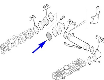 Прокладка крышки EGR Fiat Ducato 2.3 2.5 2.8 JTD