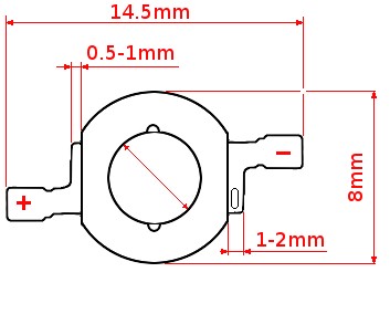 LED 3W красный DEEP RED 660nm EPILEDS 42mil