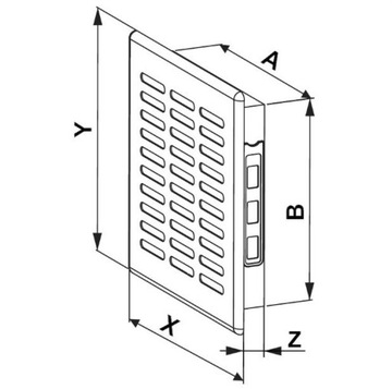 КРЫШКА ВЕНТИЛЯЦИОННОЙ РЕШЕТКИ AWENTA T05 14x21 ГРАФИТ