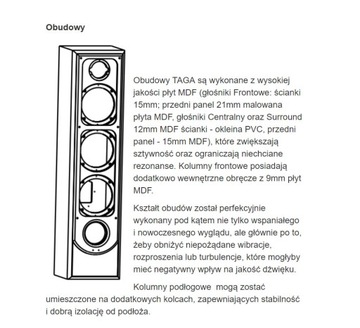 ЦЕНТРАЛЬНАЯ КОЛОННА TAGA HARMONY TAV-616C ОРЕХ