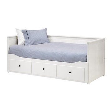 IKEA HEMNES Łóżko rozkładane z 3 szufladami BIAŁE