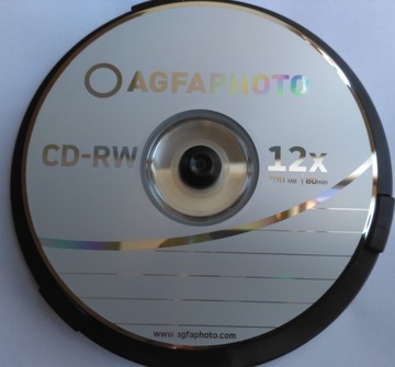 AGFA PHOTO CD-RW x4-x12 перезаписываемый 1 шт. конверт для компакт-диска