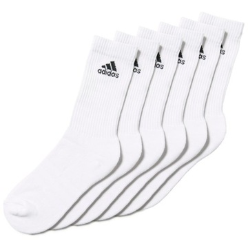 ADIDAS SKARPETY DŁUGIE STRIPES r.34-36 HT3453 BIAŁE 6PAK