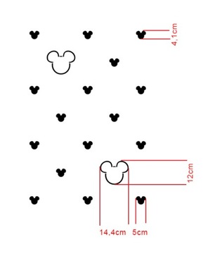 МЫШКА - Шаблон рисунка Микки Мауса для детей