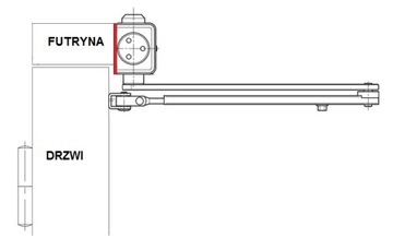 Монтажная пластина для доводчика ASSA ABLOY DC140, серебристый