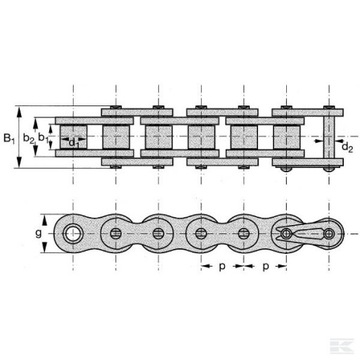 REXNORD LINK РЕМЕНЬ РОЛИКОВАЯ ЦЕПЬ 08B-1 5M LINK