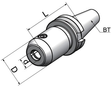 Цанговый держатель Weldon 12 мм BT40 100 РУЧКА