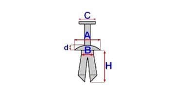 PIN CAP 9.5 КОЛЕСНЫЕ АРКИ ДЛЯ КРЫШЕК БАМПЕРА SUBARU X10