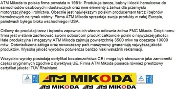 MIKODA 0744 ДИСКИ FORD MONDEO IV MK4 07 - передние