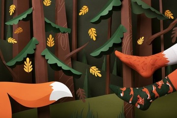 Разноцветные носки MANY MORNINGS The Red Fox 35-38