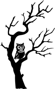 Декоративная наклейка на стену TREE сова для гостиной, 112 см