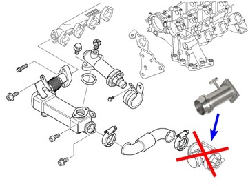 Замена пробки EGR BMW 2.0 2.5 3.0 D M47 M57