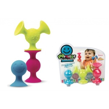 BOBO PRZYSSAWKI 3 gryzak grzechotka Fat Brain Toys